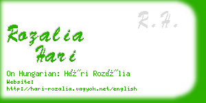 rozalia hari business card